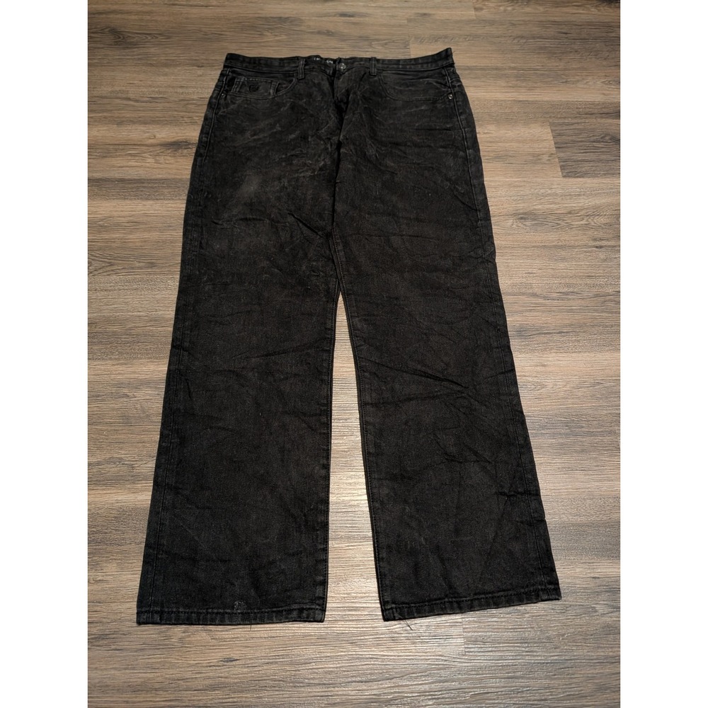 Rocawear Classic Fit Black Jeans Mens W38 Straight Leg Faded Y2K Streetwear